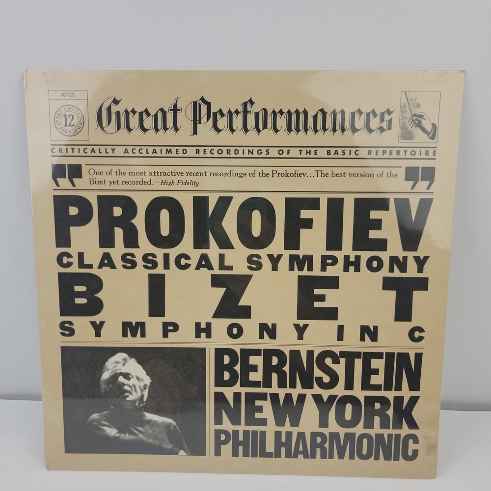 Bernstein Prokofiev Classical Symphony Bizet Symphony In C Vinyl LP MY 36725 NEW